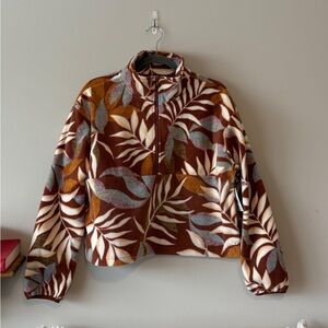 NWT Billabong Cropped Quarter-Zip Fleece